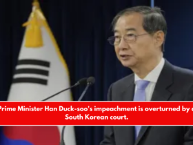 Prime Minister Han Duck-soo's impeachment is overturned by a South Korean court.
