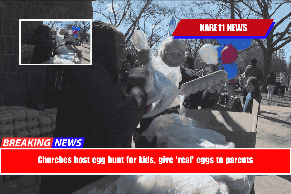 Churches host egg hunt for kids, give 'real' eggs to parents