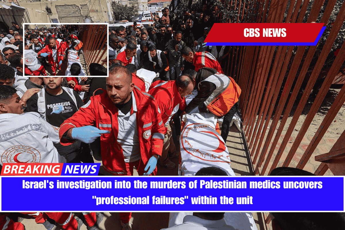 Israel's investigation into the murders of Palestinian medics uncovers professional failures within the unit