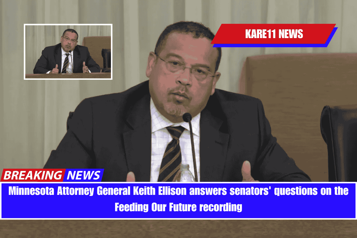 Minnesota Attorney General Keith Ellison answers senators' questions on the Feeding Our Future recording