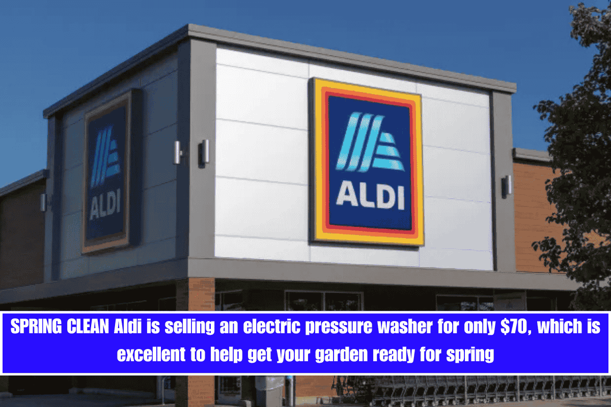 SPRING CLEAN Aldi is selling an electric pressure washer for only $70, which is excellent to help get your garden ready for spring