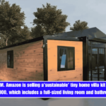 TINY DREAM. Amazon is selling a'sustainable' tiny home villa kit for about $8,900, which includes a full-sized living room and bathroom
