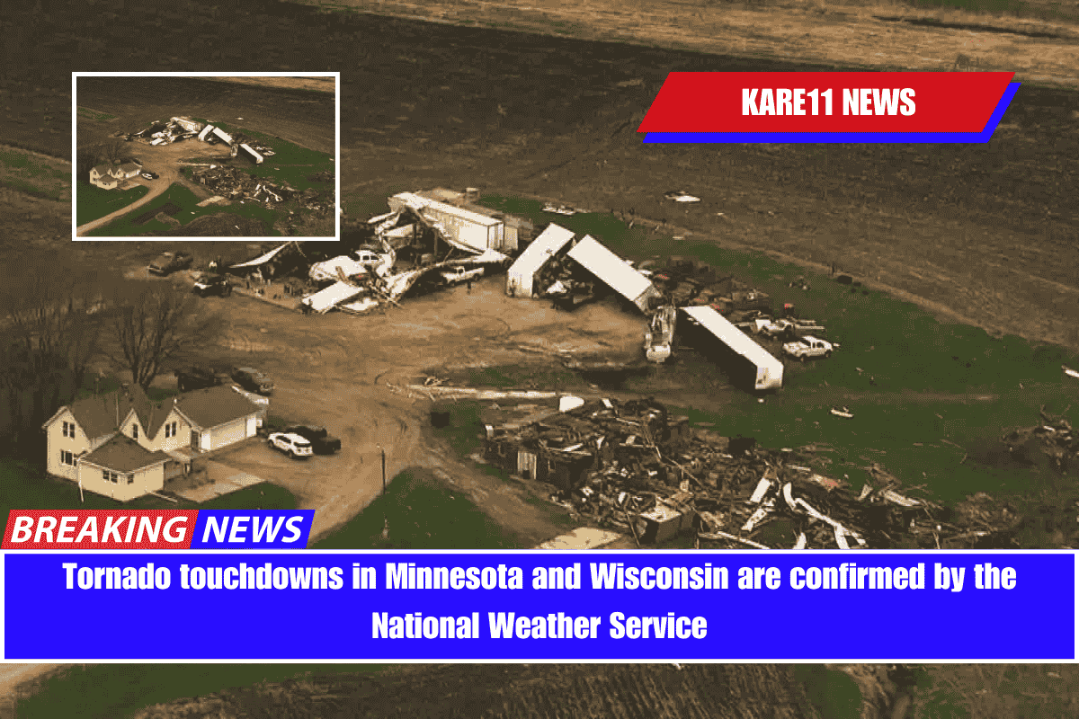 Tornado touchdowns in Minnesota and Wisconsin are confirmed by the National Weather Service