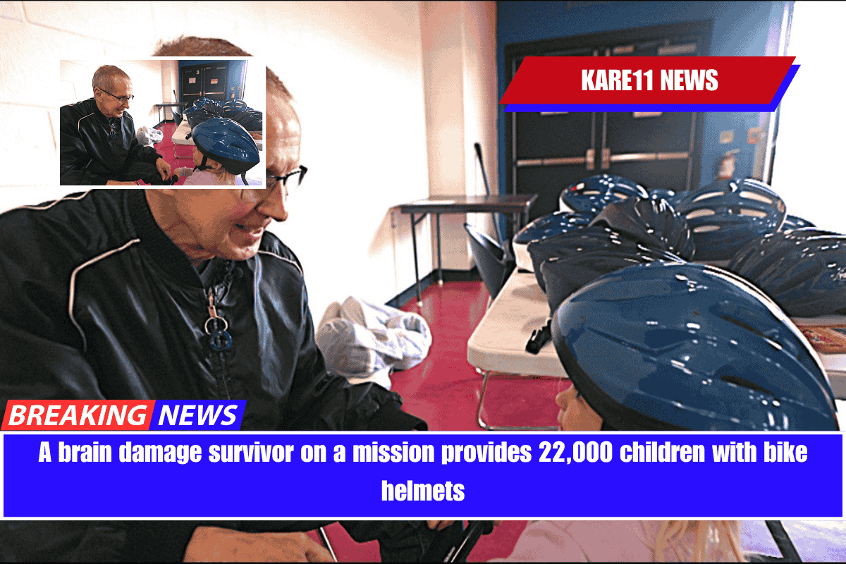 A brain damage survivor on a mission provides 22,000 children with bike helmets
