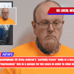 A man held a quadriplegic US Army veteran's partially frozen body in a backyard shed for years after imprisoning him in a garage for ten years in order to steal benefits Feds