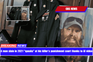 A man slain in 2021 speaks at his killer's punishment court thanks to AI video