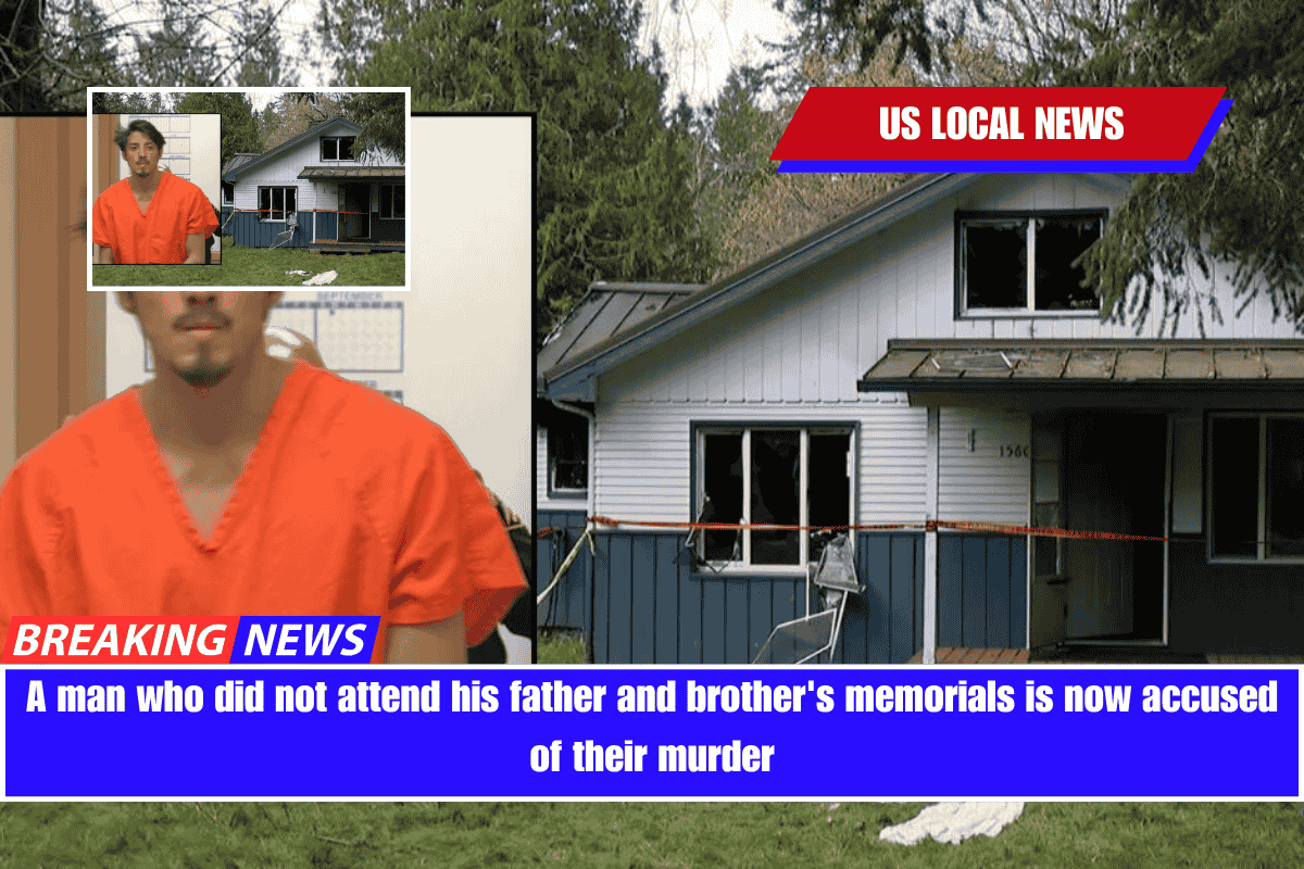 A man who did not attend his father and brother's memorials is now accused of their murder