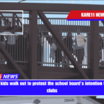 Forest Lake kids walk out to protest the school board's intention to eliminate clubs