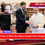 JD Vance met Pope Leo XIV at the Vatican and gave him a Chicago Bears jersey