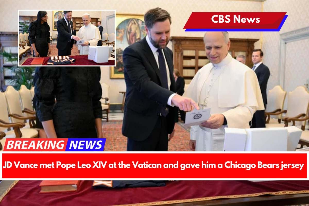 JD Vance met Pope Leo XIV at the Vatican and gave him a Chicago Bears jersey