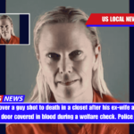 Police discover a guy shot to death in a closet after his ex-wife answers the door covered in blood during a welfare check. Police