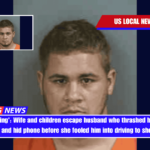Quick thinking' Wife and children escape husband who thrashed her with tire iron and hid phone before she fooled him into driving to shelter
