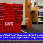Say goodbye. CVS will close 270 more shops in 2025, leaving millions of patients in the lurch following Rite Aid and Walgreens cutbacks