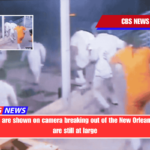Ten inmates are shown on camera breaking out of the New Orleans jail; seven are still at large