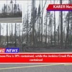 The Camp House Fire is 31% contained, while the Jenkins Creek Fire remains 0% contained