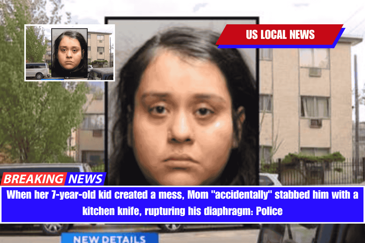 When her 7-year-old kid created a mess, Mom accidentally stabbed him with a kitchen knife, rupturing his diaphragm Police