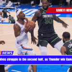 Wolves struggle in the second half, as Thunder win Game 1
